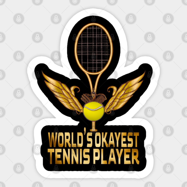 World's Okayest Tennis Player, Tennis Lovers Sticker by MoMido